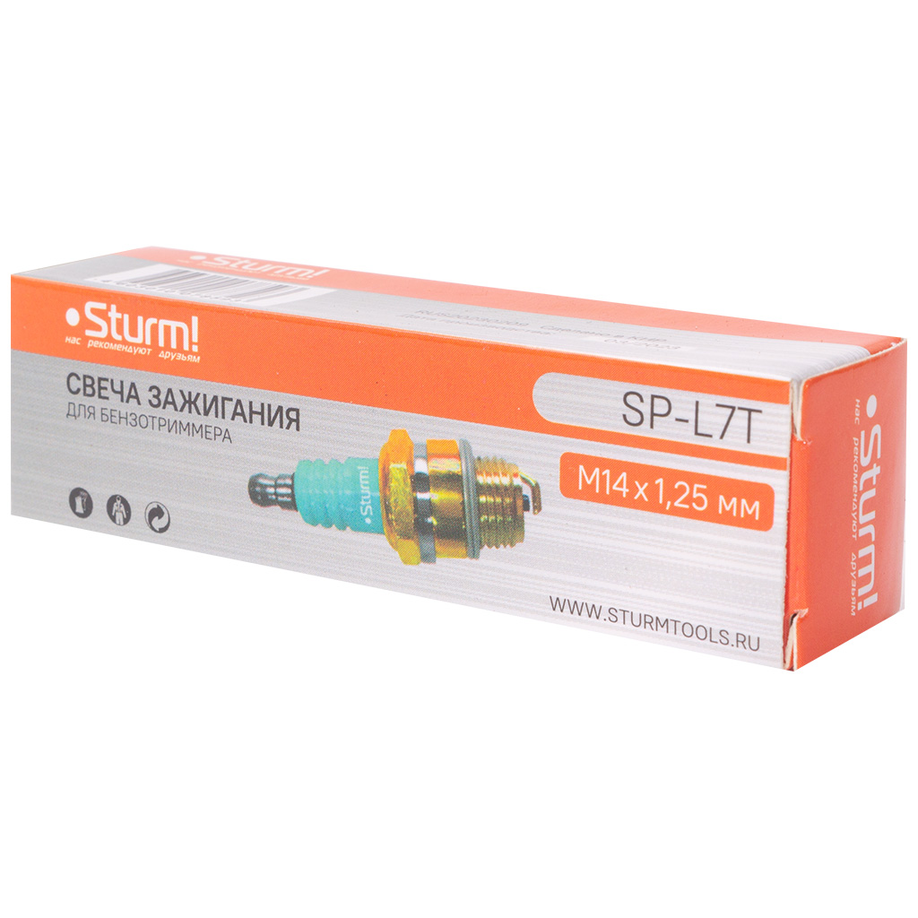 Свеча зажигания Sturm! SP-L7T, для бензотриммера, M14х1.25