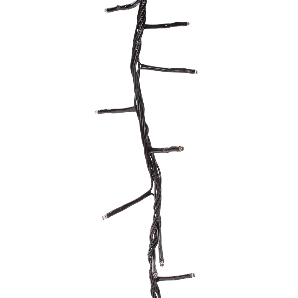 Электрогирлянда Нить Ежик, 10м, черный провод, теплый свет