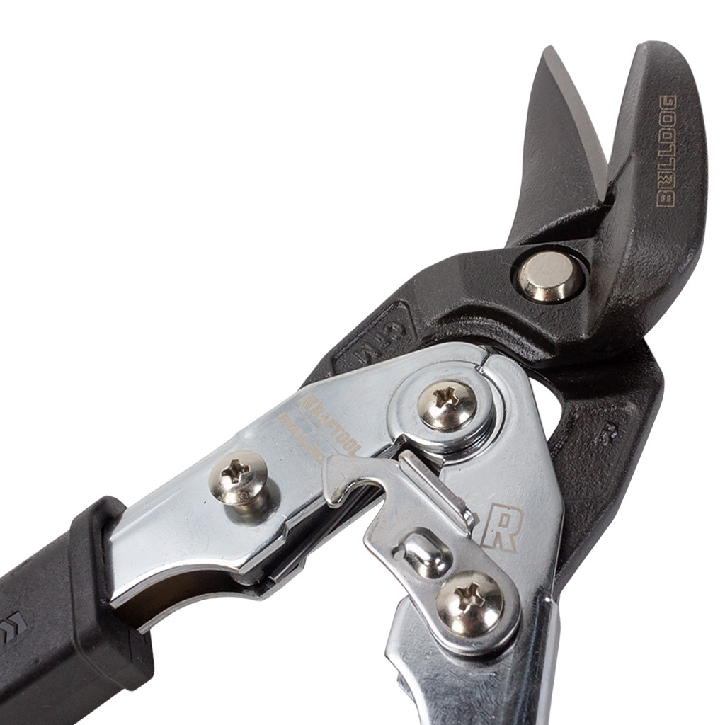 Ножницы по металлу Kraftool Bulldog, правый рез усиленные 260мм