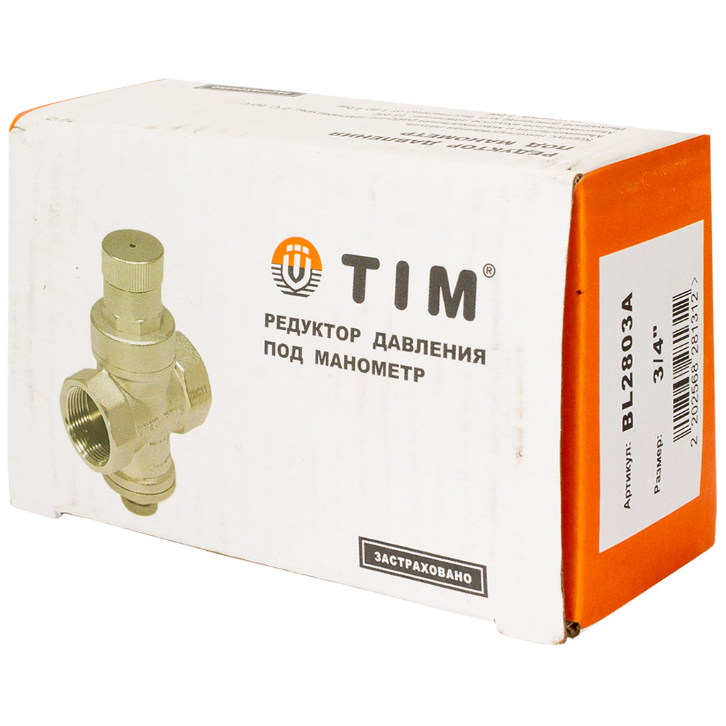 Редуктор давления Tim, без манометра, 3/4