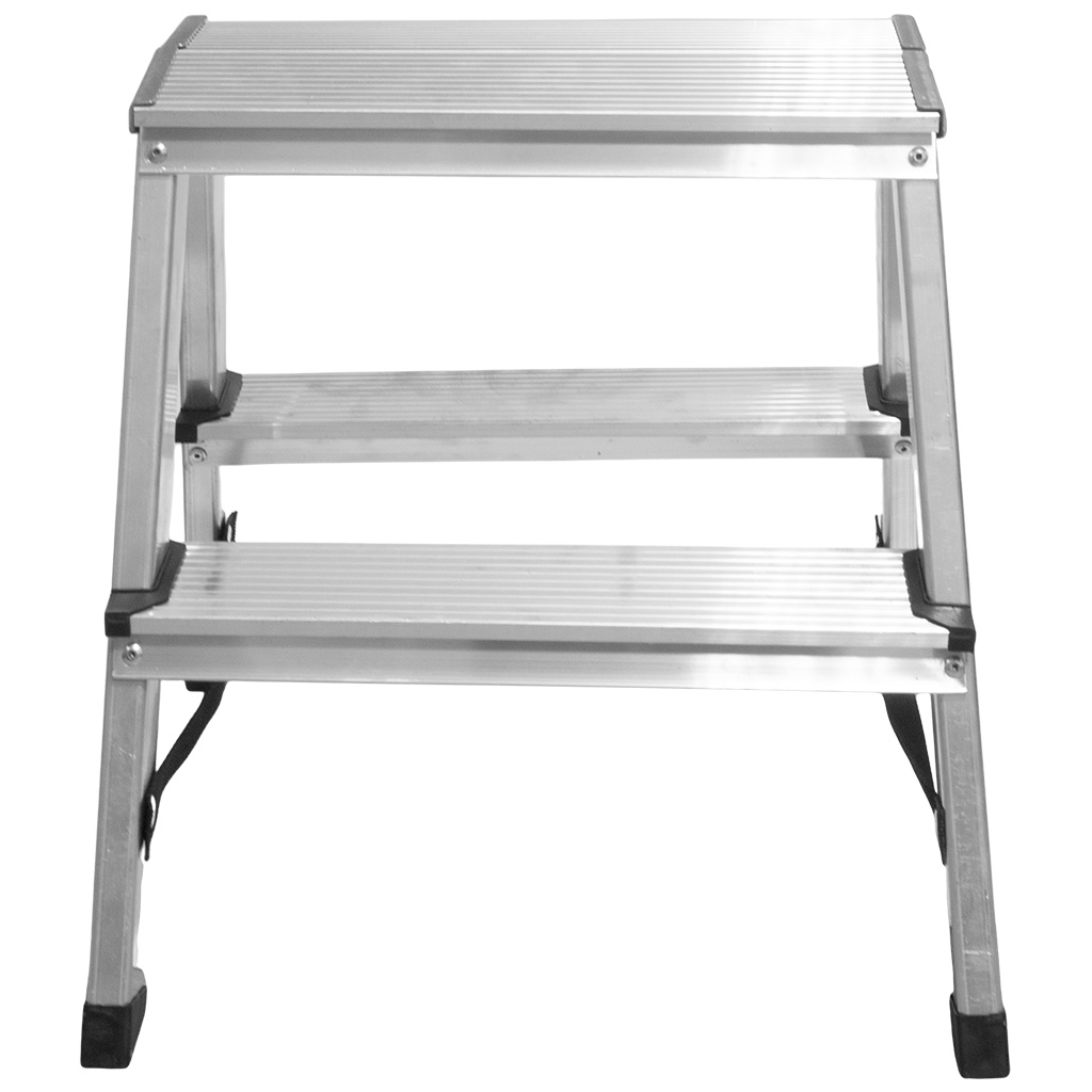 Стремянка Sarayli двухсторонняя, алюминиевая, 2 ступени
