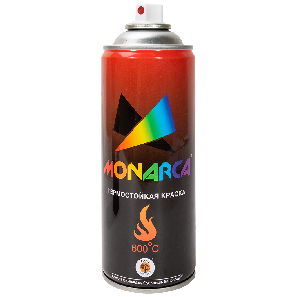 Эмаль аэрозольная термостойкая Monarca, черный, 520мл, +600'C