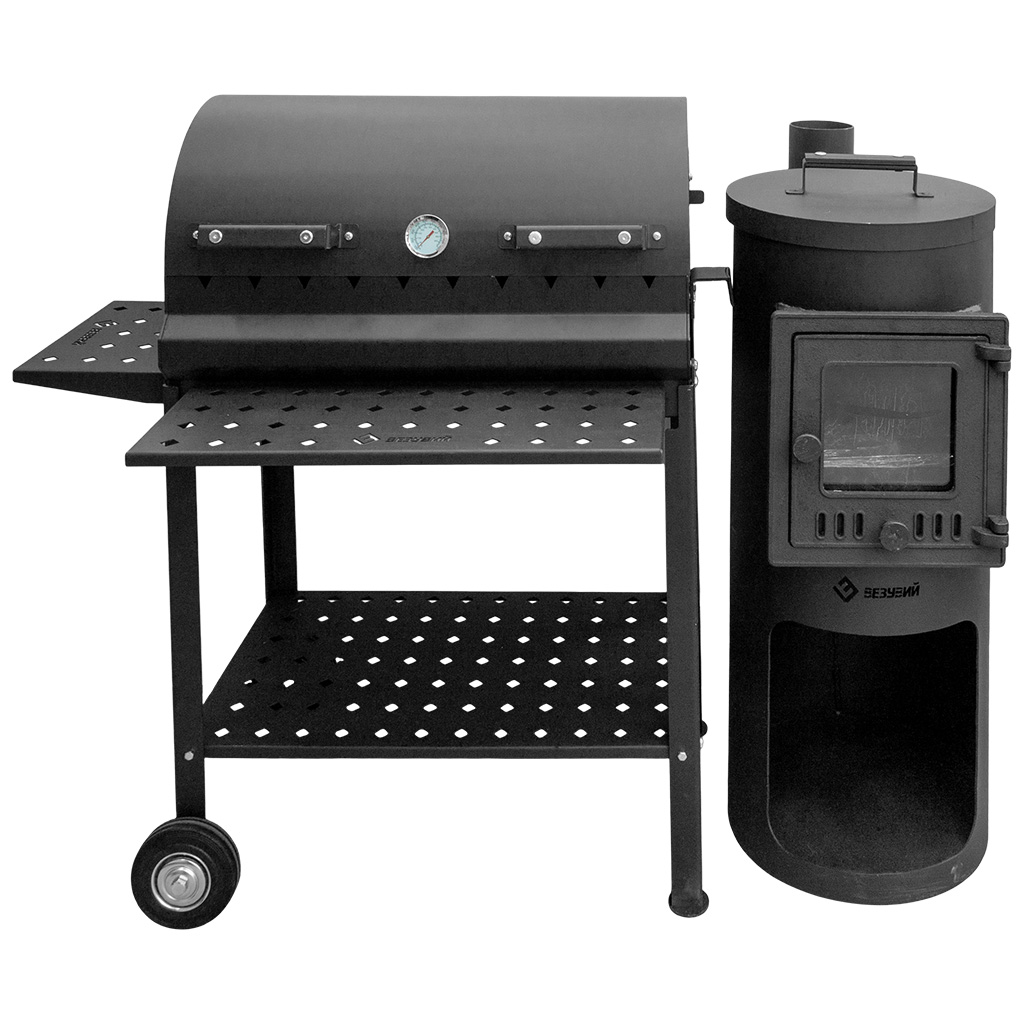 Мангал с учагом Везувий "От Шефа", 1234х745х990, толщина 3мм, комплект мангал + печь учаг