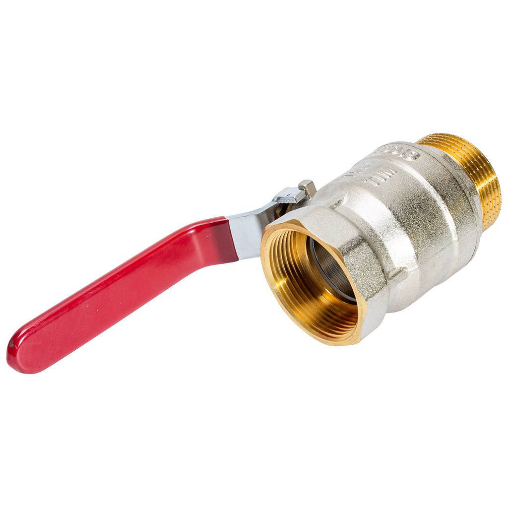 Кран шаровый для воды TIM, 1 1/2" г-ш, рычаг