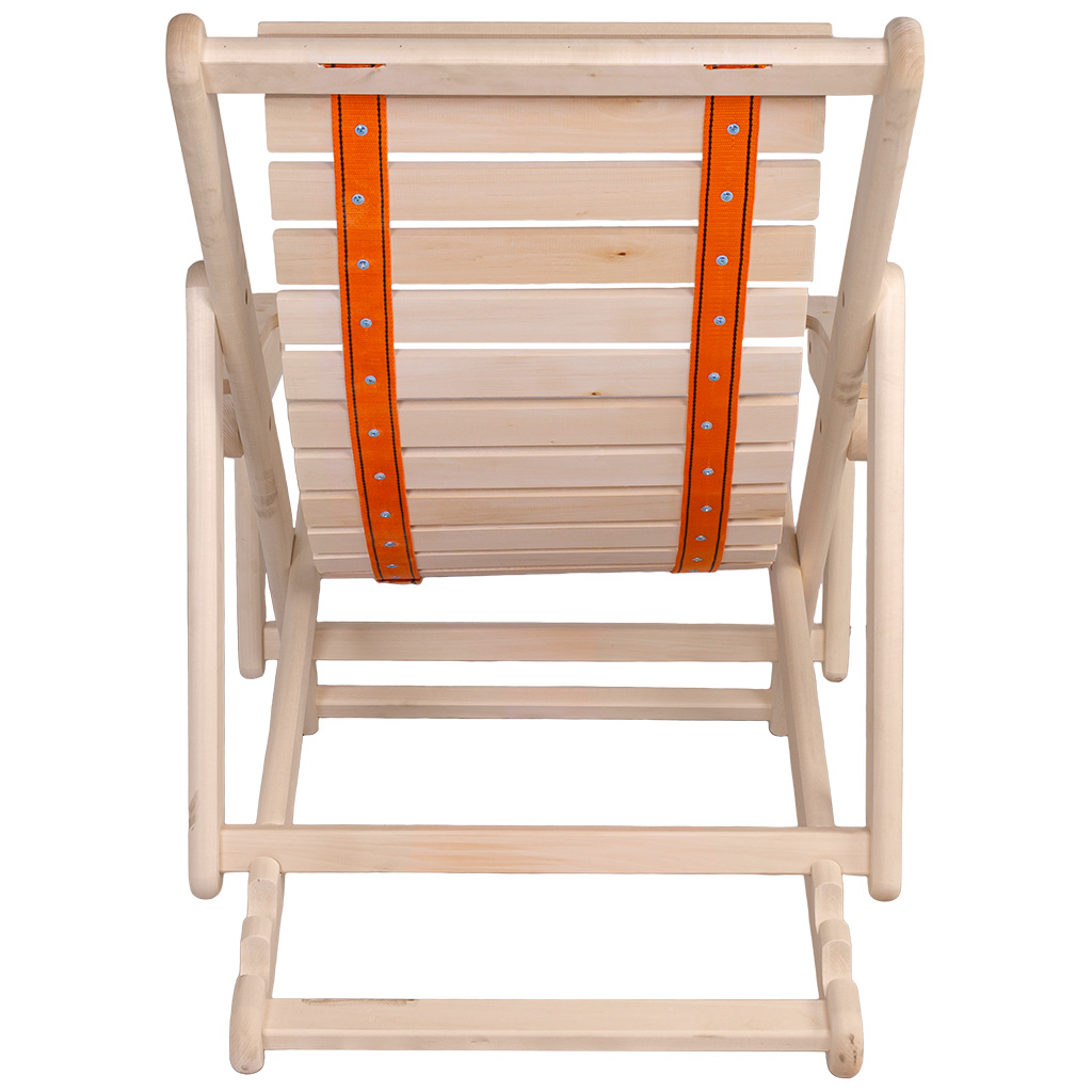 Шезлонг гибкий с подлокотниками, 600мм х 750мм х 1600мм, липа