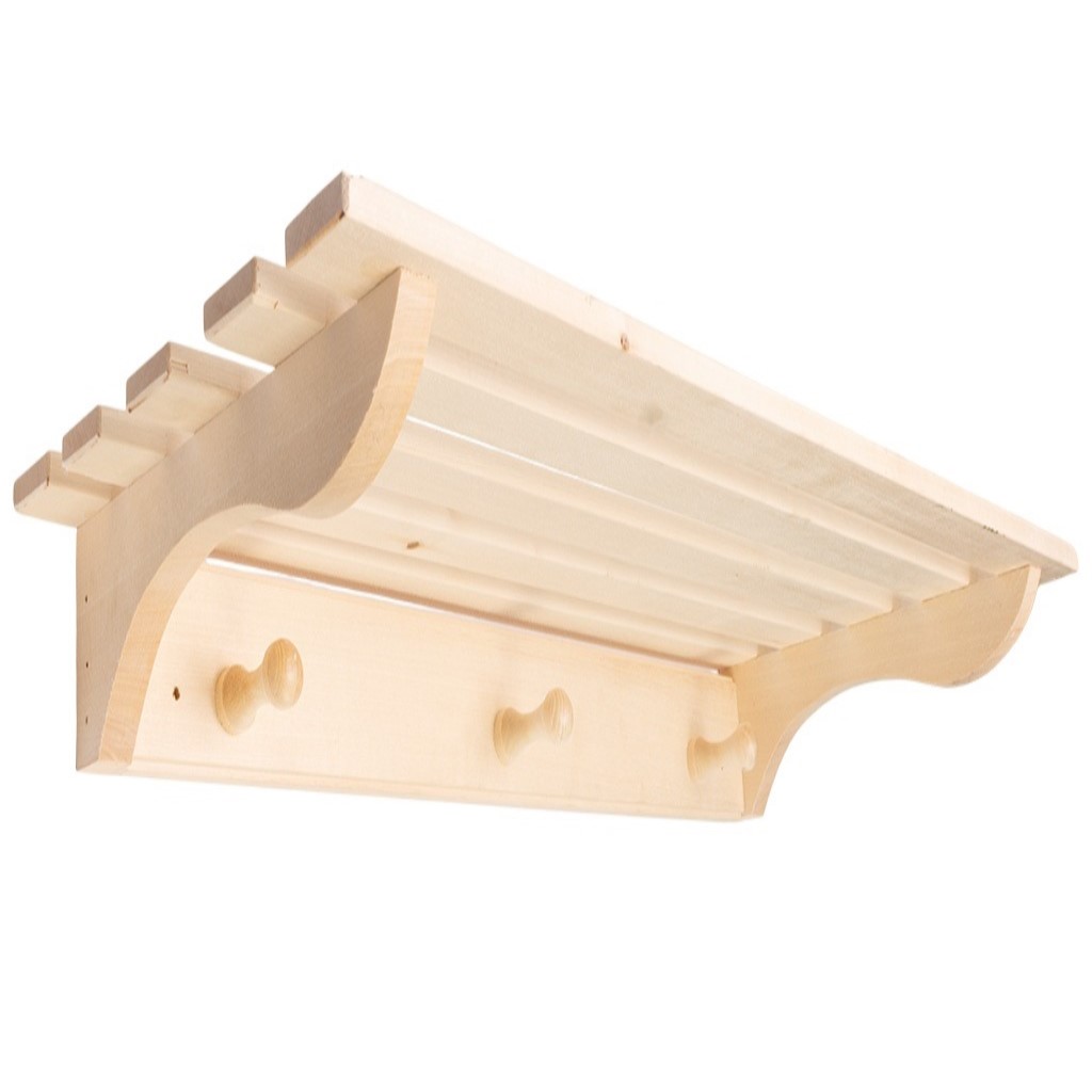 Полка большая с вешалкой Банные штучки, 3 рожка