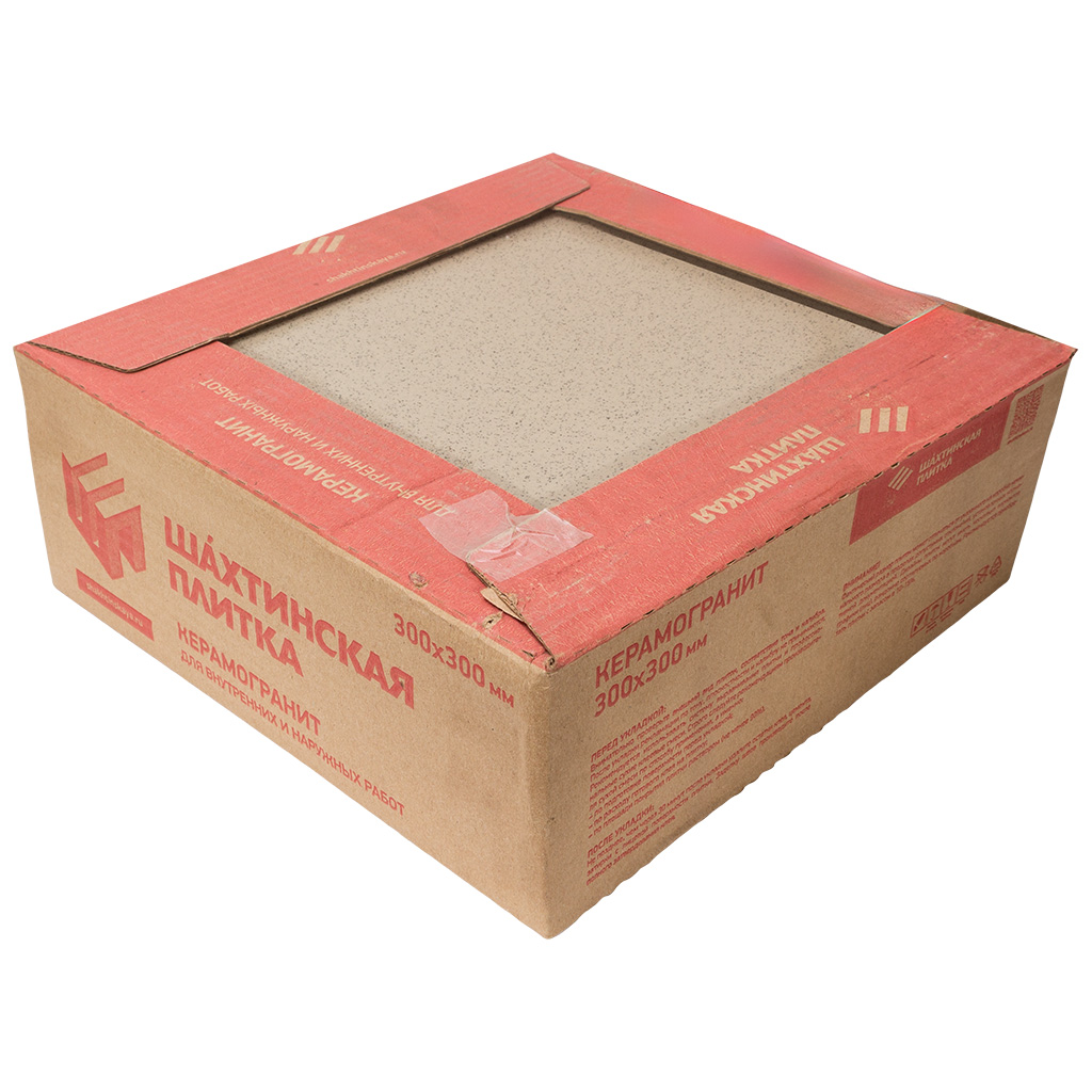 Керамогранит, Шахтинская плитка Техногрес, светло-серый, 300 х 300мм