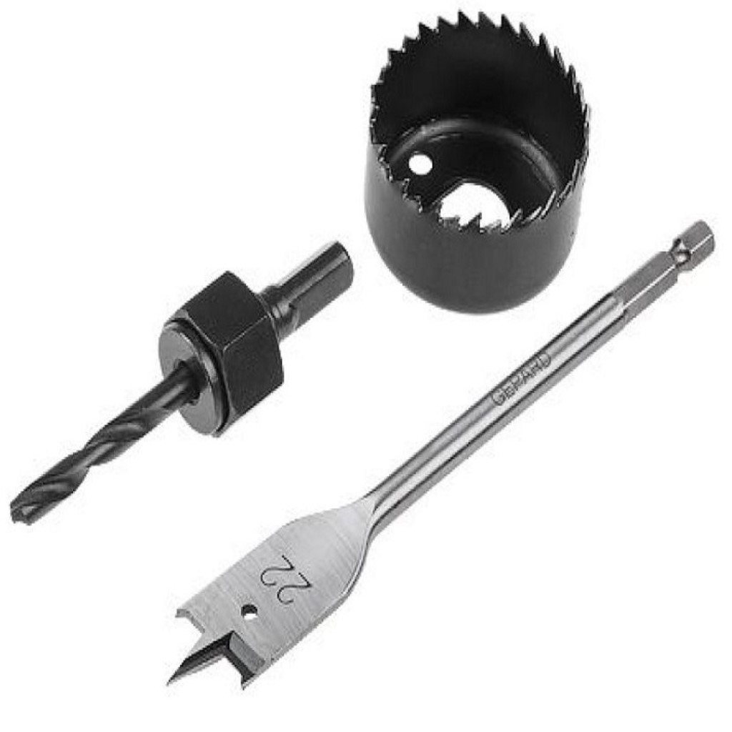 Набор для врезания замков Gepard, 3 предмета, 48/22