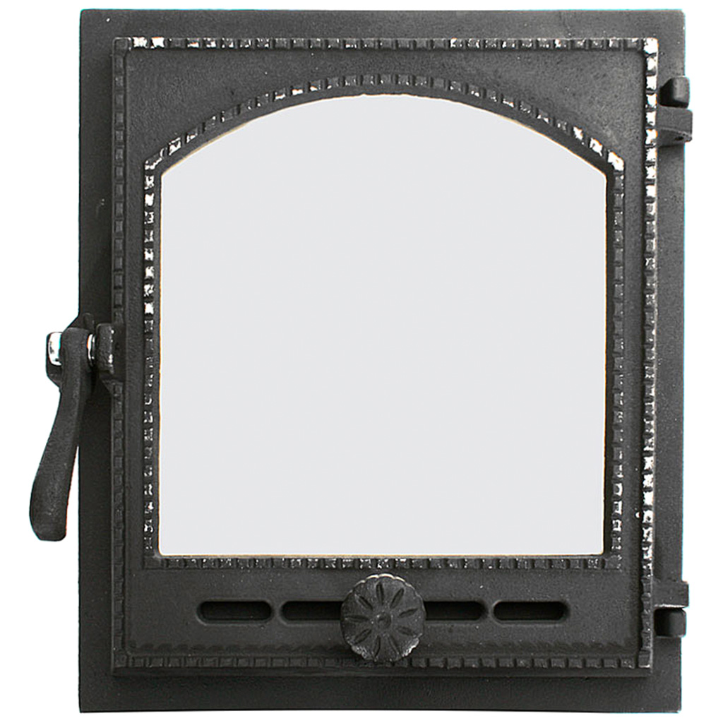 Дверца топочная Онего ДТГ-8АС (Р), со стеклом, 290мм х 325мм