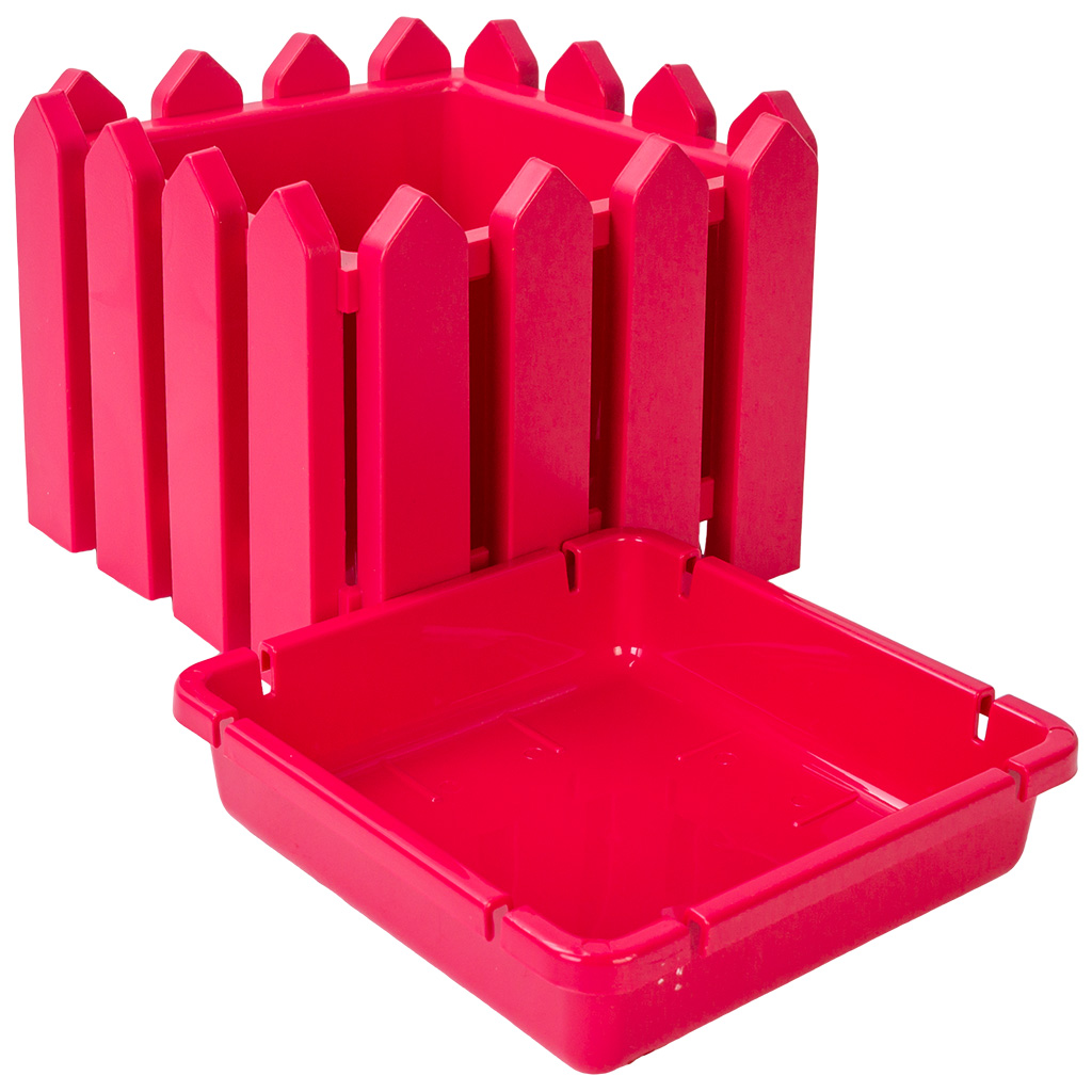 Кашпо Лардо, квадратное, малое 195х195х156, пластик, ярко-красный