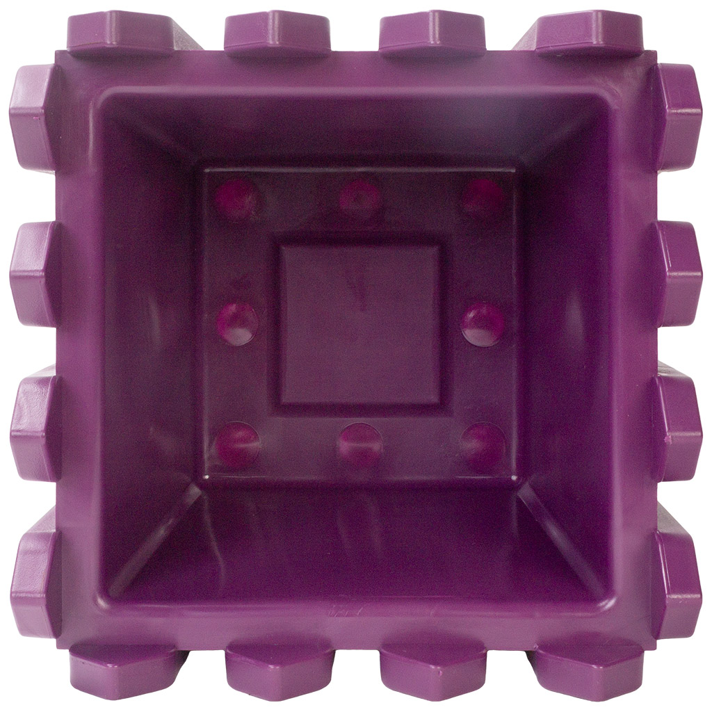 Кашпо пластик. "Лардо" квадратное, малое 195х195х156, лиловый