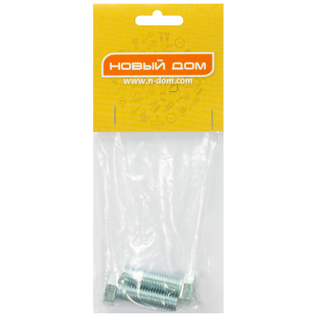 Болт с шестигранной головкой М 12 х 40, оцинкованный, 2 шт/упак