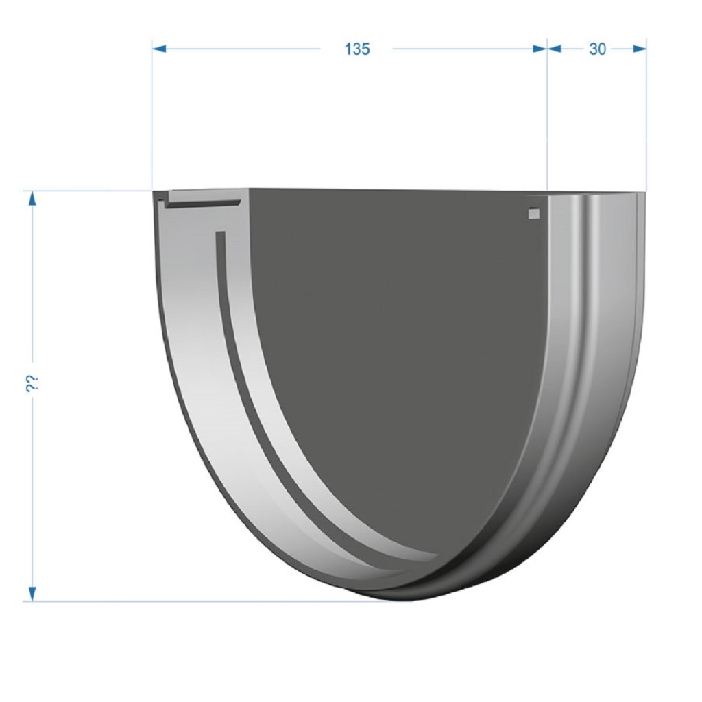 Заглушка желоба/воронки универсальная Дёке Premium, шоколад
