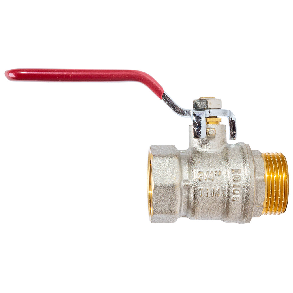 Кран шаровый для воды TIM, 3/4" г-ш, рычаг