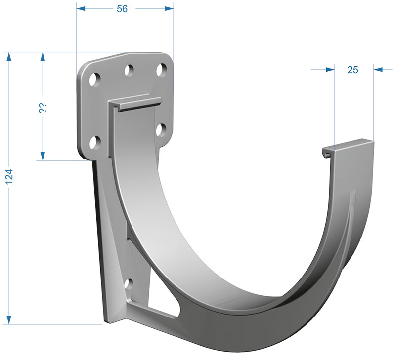 Кронштейн желоба водосточного Дёке Premium, шоколад