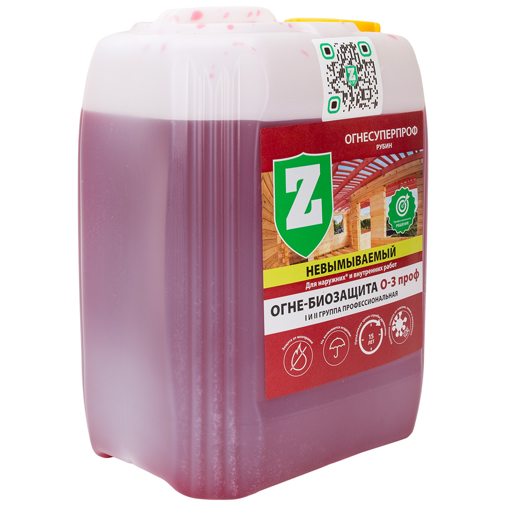 Антисептик Зелест О-3 ОгнеСупер, профкессиональный, рубиновый, 5кг