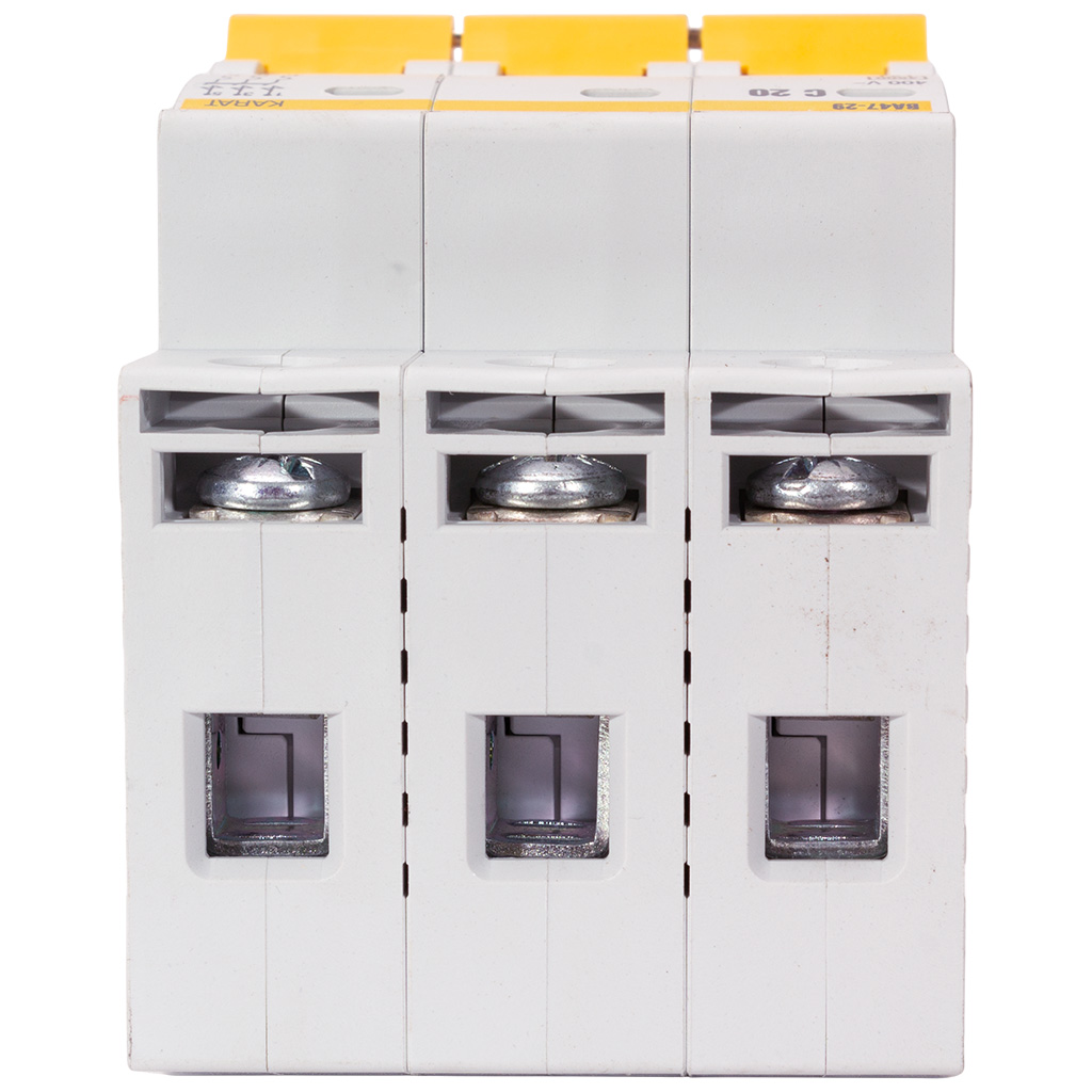 Выключатель автоматический ВА47-29 IEK, 3 полюсный, 20A C 4.5кА