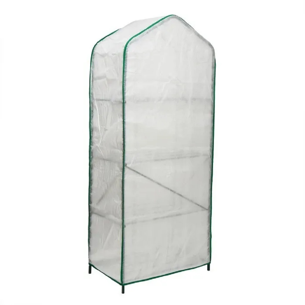 Парник-стеллаж 4 полки, металлический каркас 16мм, 160х65х40см, чехол из спанбонда
