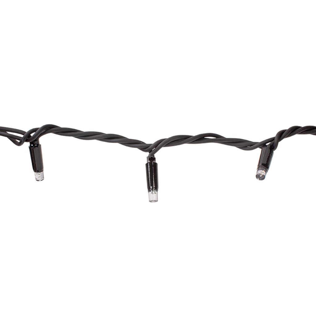 Гирлянда Нить, 10м, белый провод, теплый свет, уличная