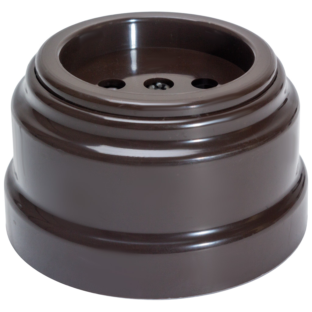 Розетка открытой проводки Bylectrica Ретро, 1-местная, без заземления, темный шоколад