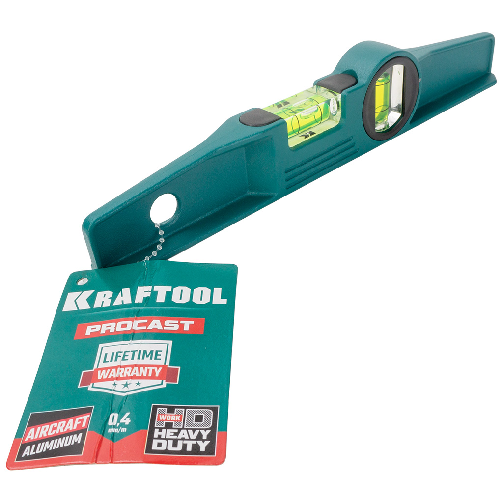 Уровень измерительный, магнитный Kraftool Procast 2 ампулы, 250мм