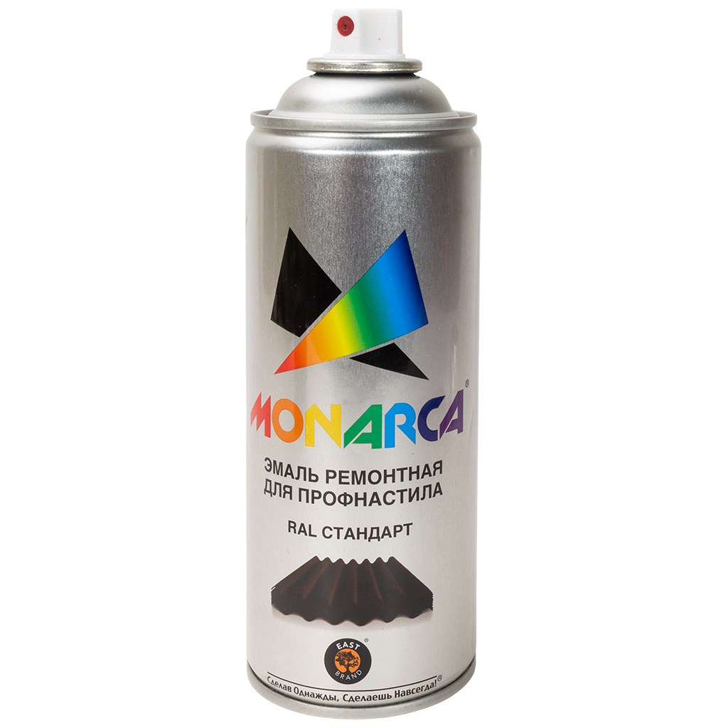 Эмаль аэрозольная Monarca, для профнастила, красное вино, 520мл
