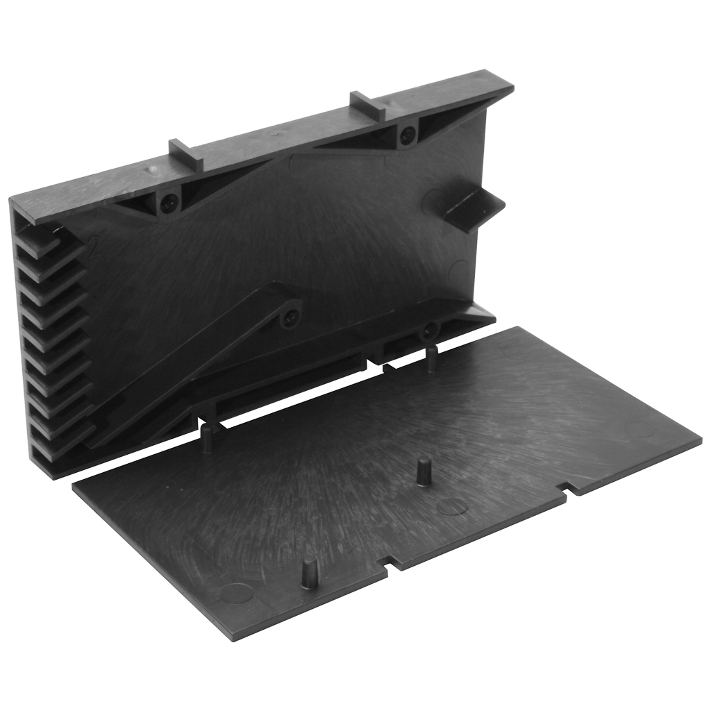 Вентиляционная коробка, пластик, 115х60х12мм, черный фото №1
