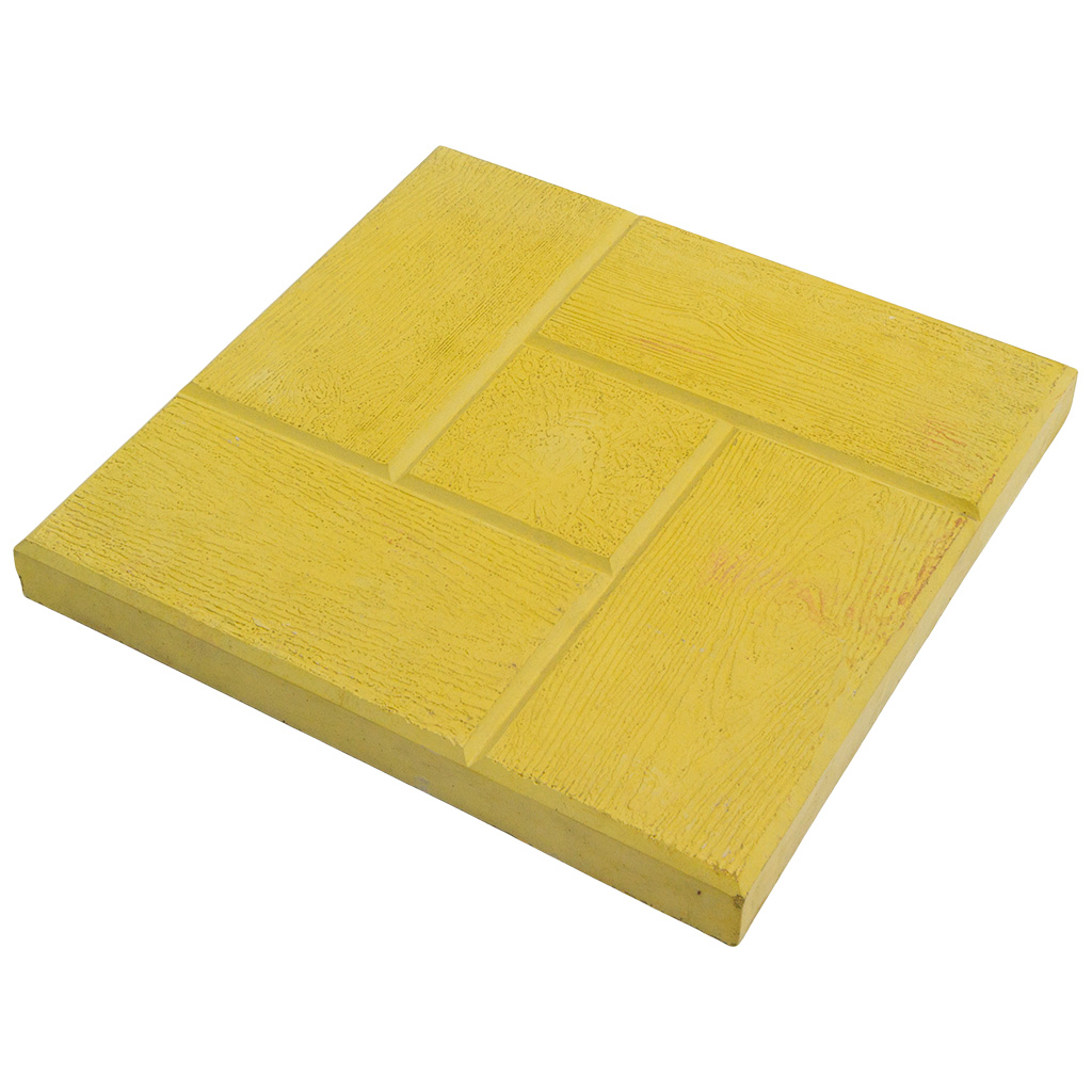 Плитка тротуарная "4 доски", 300х300мм, желтая