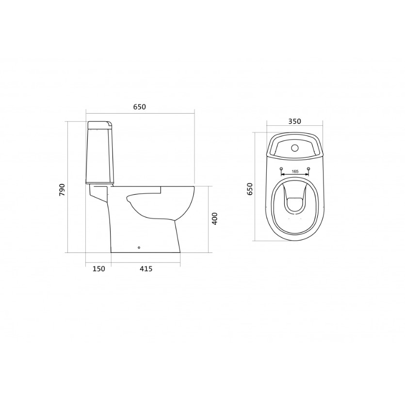 Унитаз-компакт Santek Остин, выпкуск горизонтальный