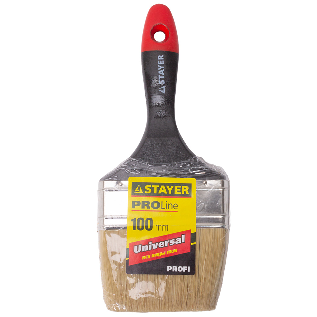 Кисть Stayer Profi Universal, 100мм, плоская, натуральная щетина