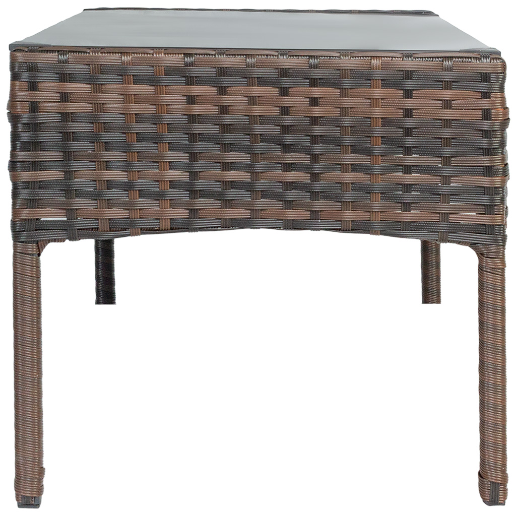 Набор мебели Доминика SFS003, стол + диван + 2 кресла, темно-коричневый