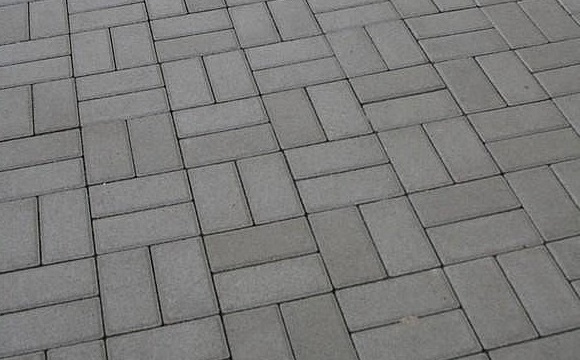 Плитка тротуарная прессованная "Брусчатка" серый, 60х100х200мм, 12.96м2/ 648шт, упаковка фото №4