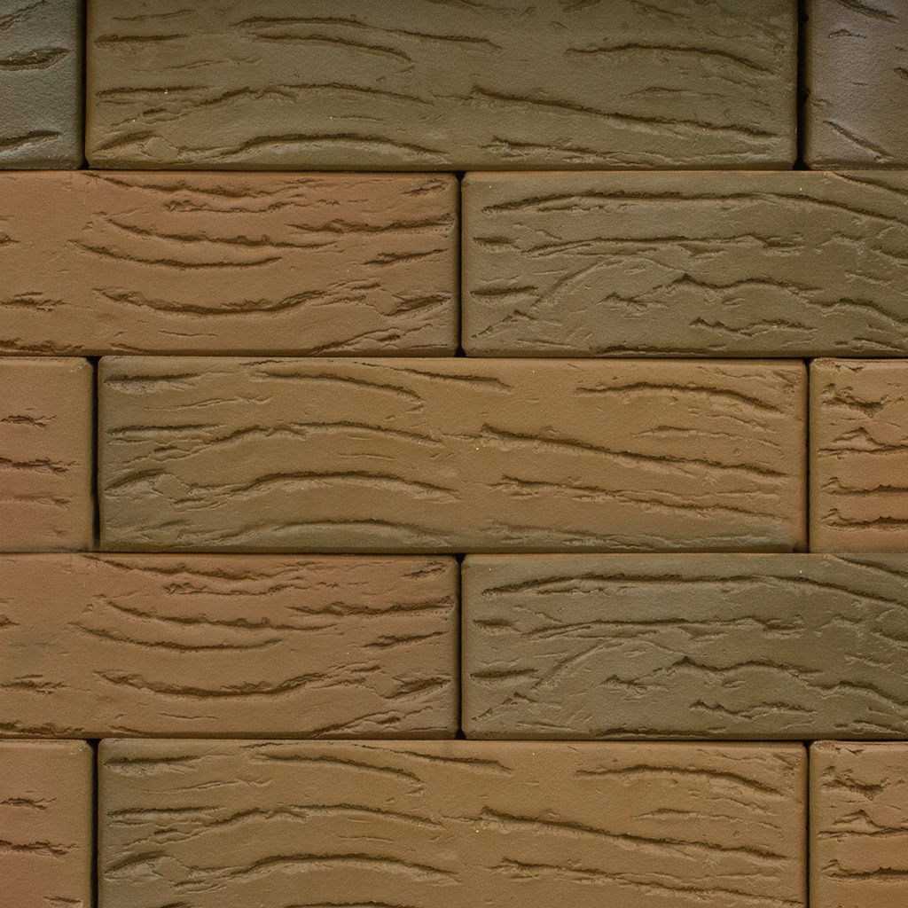 Кирпич лицевой керамический Саранский, баварская кладка, рустированный, 1,0НФ, М175, (420шт, упаковка)