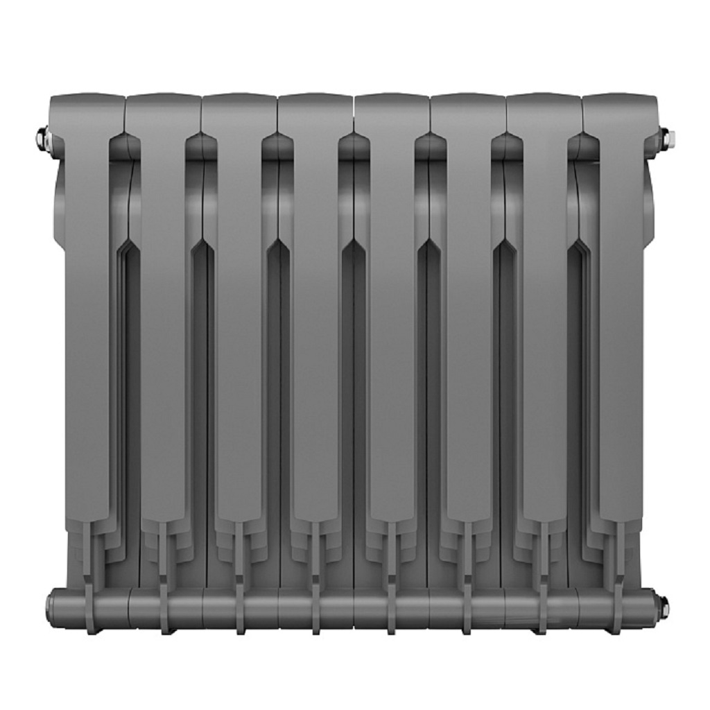 Радиатор Royal Thermo, BiLiner, Silver Satin, 8 секции, 500, биметалл