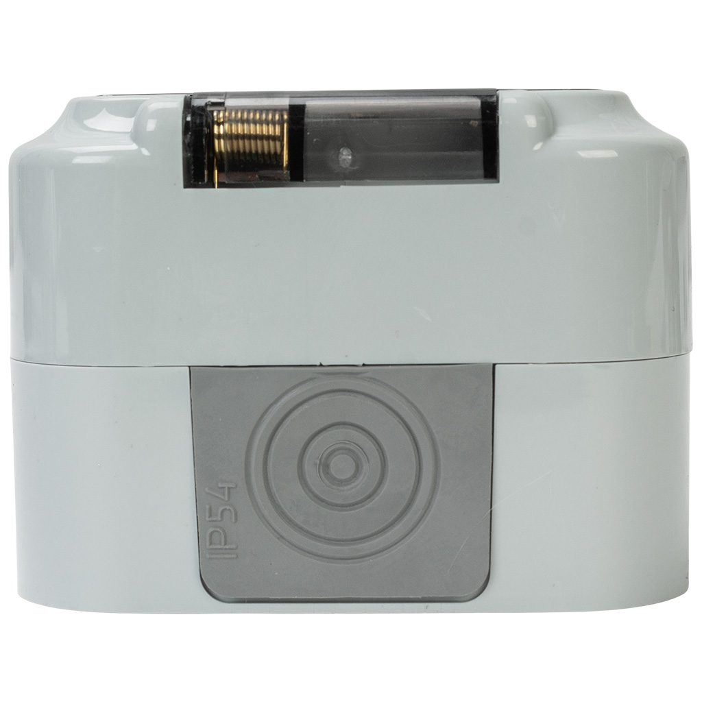 Розетка открытой проводки Bylectrica Пралеска Аква, 1-местная, 16А, с заземлением, с крышкой, IP54, серая