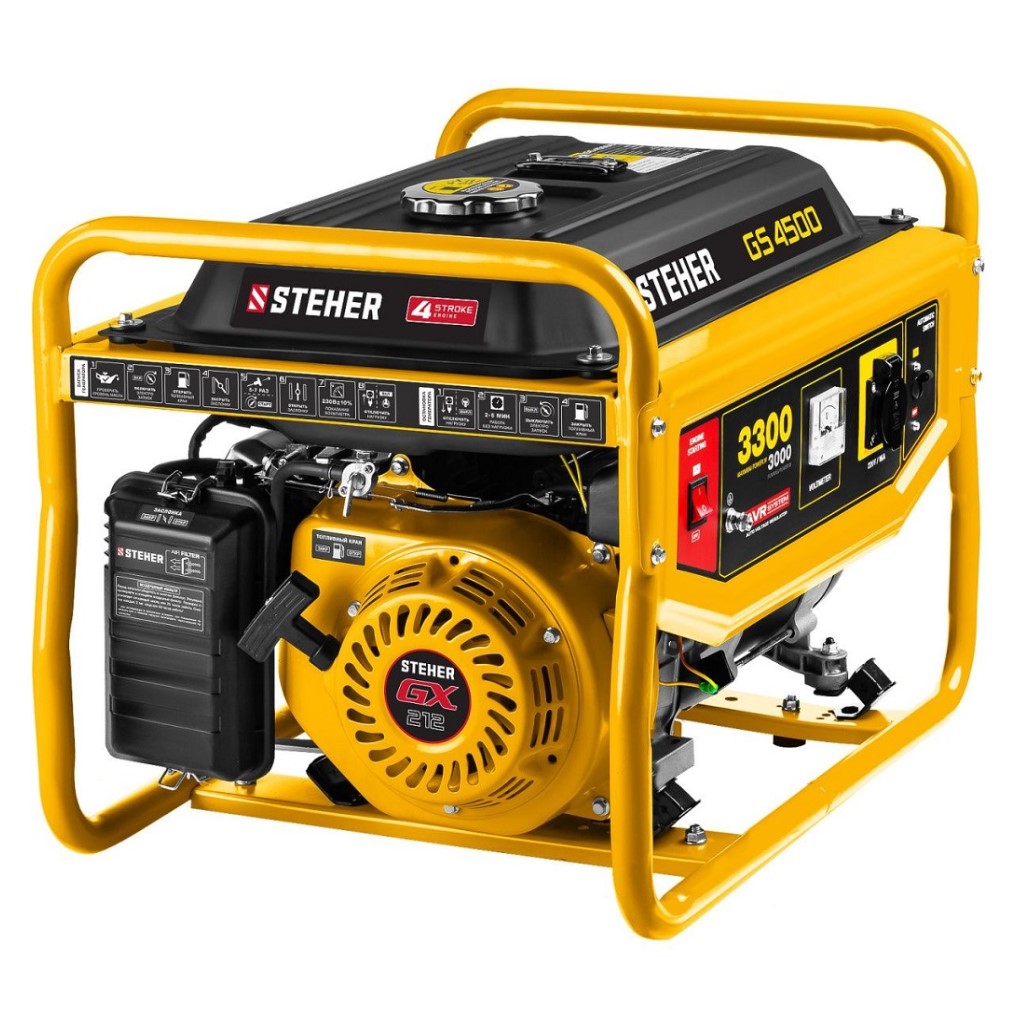 Генератор бензиновый  Steher GS-4500, 3.3кВт