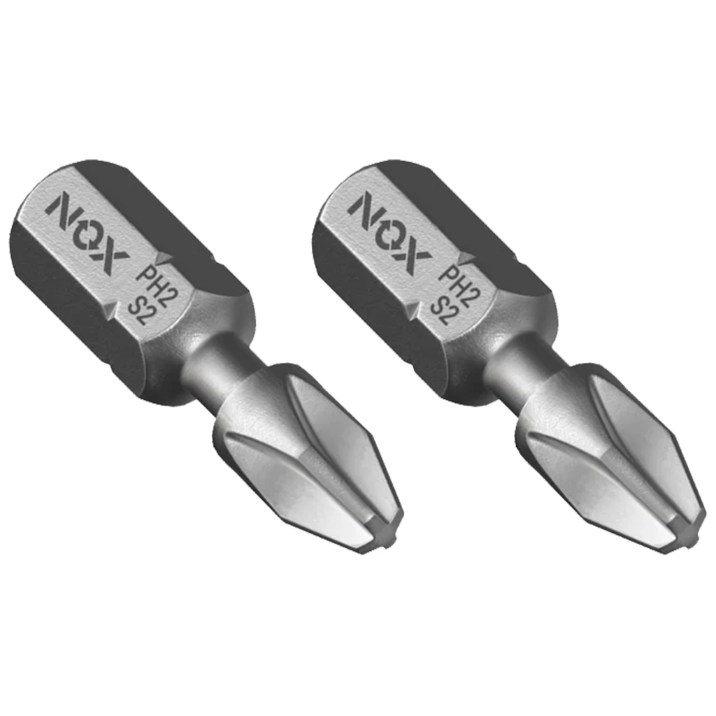 Бита Nox Strong, PH №2  25мм, торсионная, 2шт