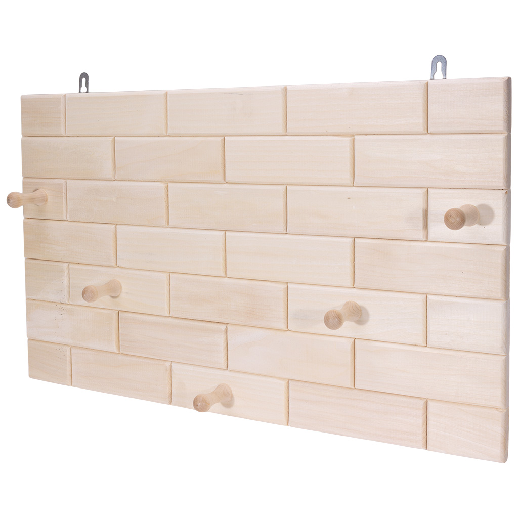 Вешалка в баню и сауну "Кирпичики", 5 крючков