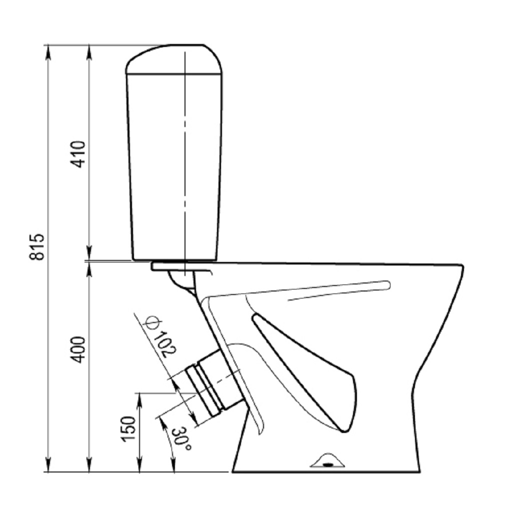 Унитаз-компакт Santeri Версия, нижняя подводка, выпуск косой
