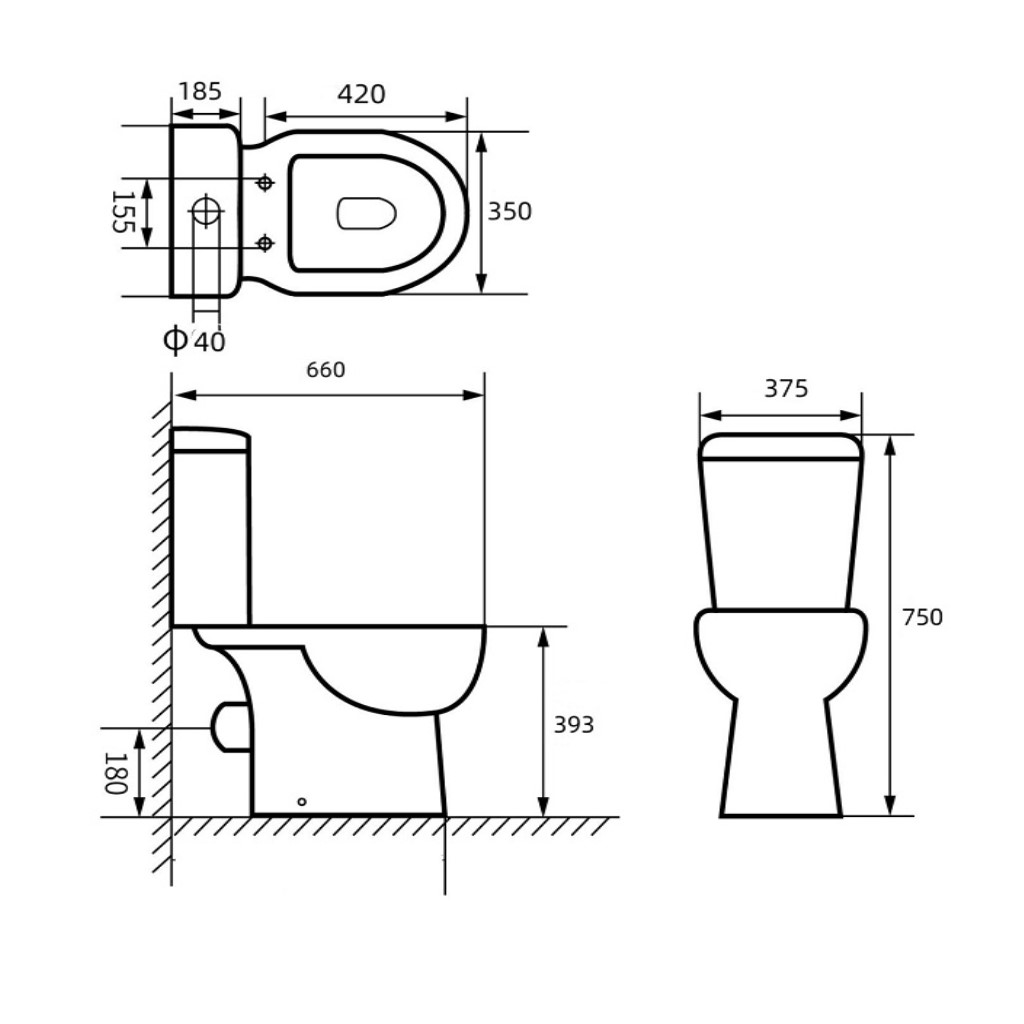 Унитаз-компакт А2102,безободковый , сиденье ПП Eva Gold
