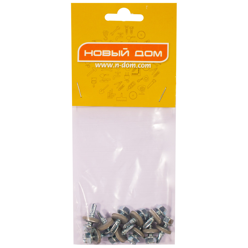 Саморез кровельный 5.5 х 19, оцинкованный, пакет 10 шт/упак