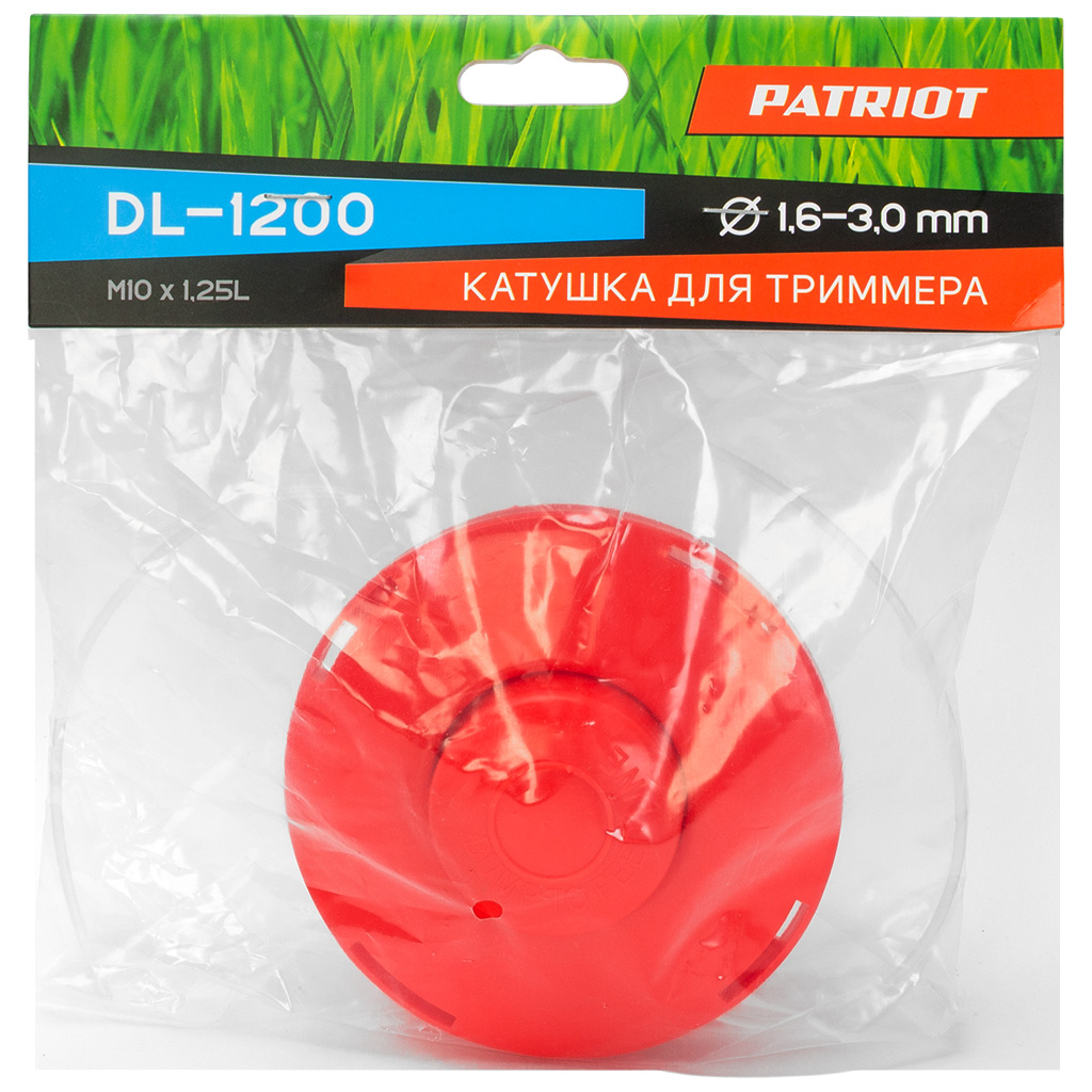 Катушка для триммера Patriot DL-1200, полуавтоматическая, леска 1.6-3мм