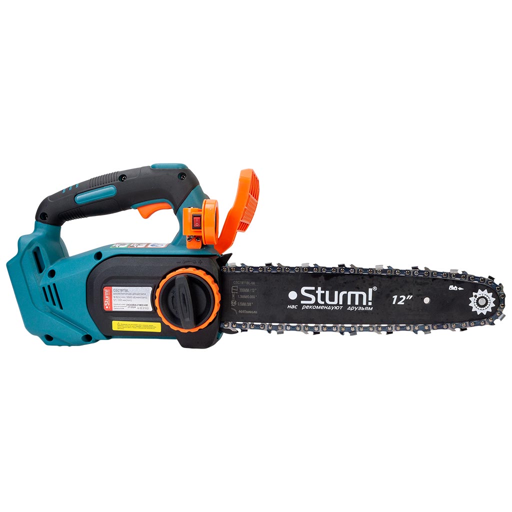 Пила цепная Sturm! CSC1811/BL, аккумуляторная, 18Вт, шина 20",  с АКБ 6 Ач и ЗУ SBP1806HP/SBC2004