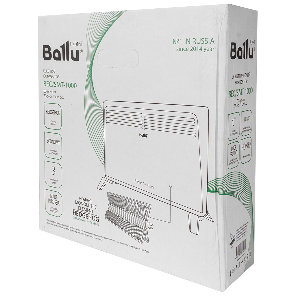 Электрический конвектор Ballu Solo Turbo BEC/SMT-1000