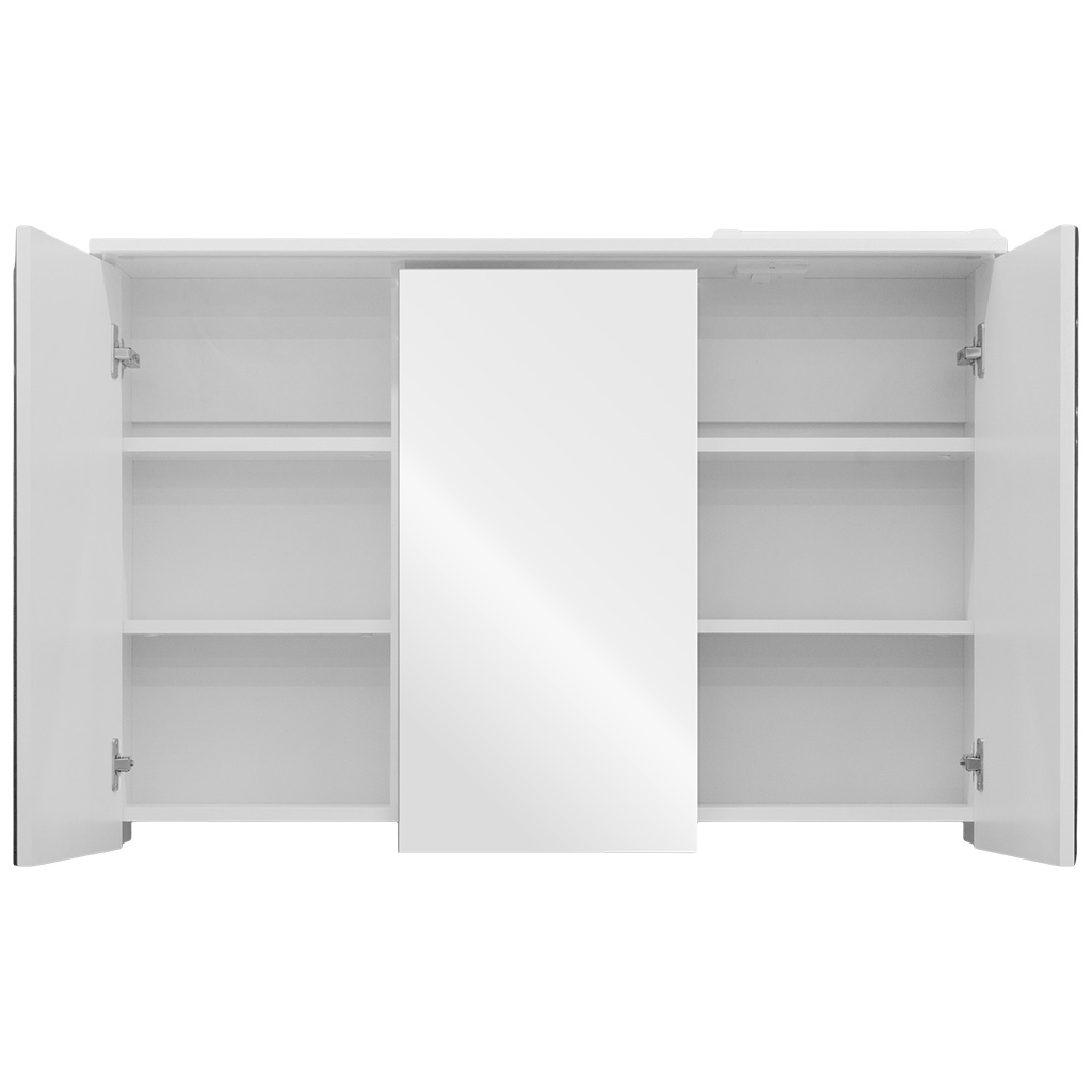 Шкаф с зеркалом Лира 105, белый