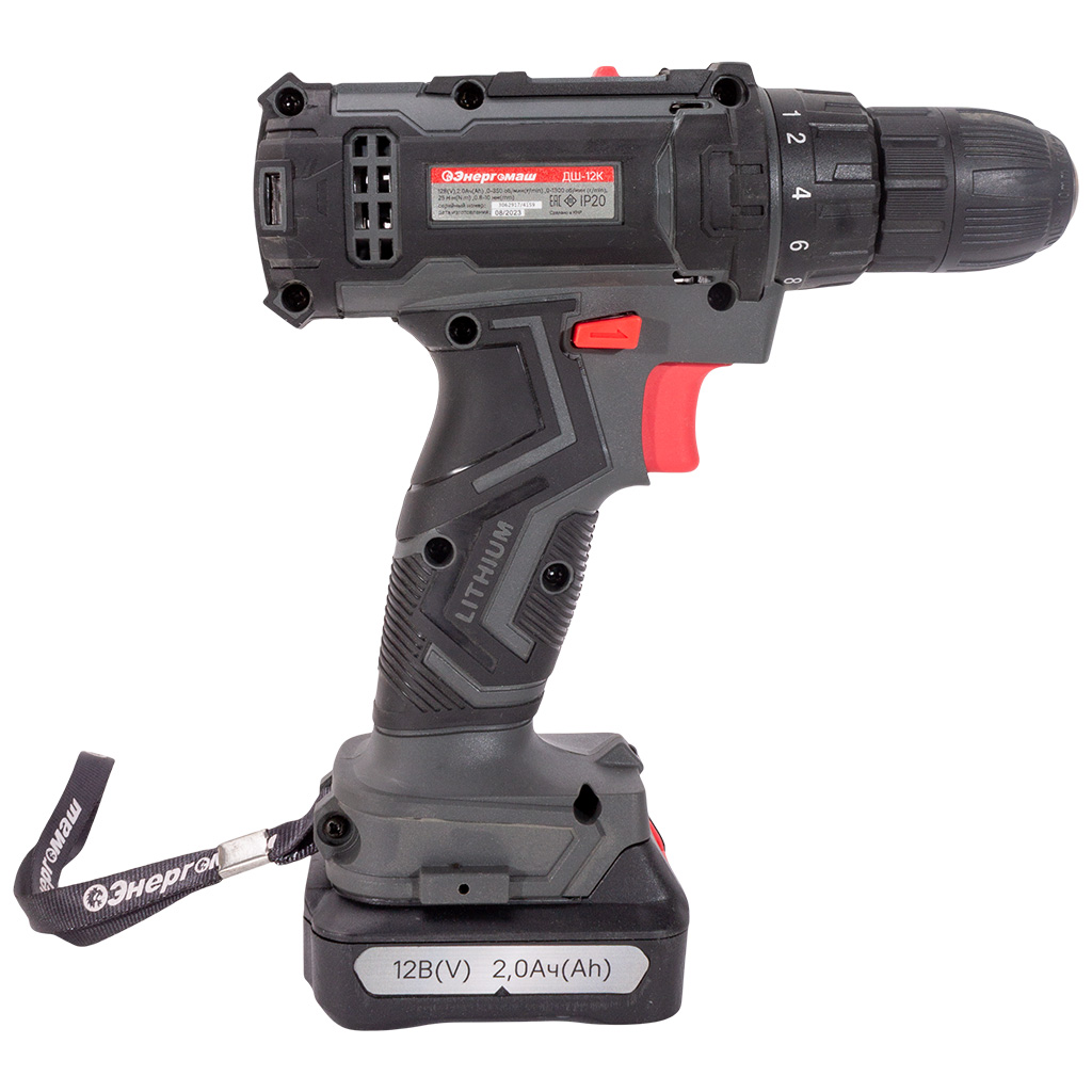 Дрель-шуруповерт аккумуляторная Энергомаш "Гарант" ДШ1-12Л, 12В