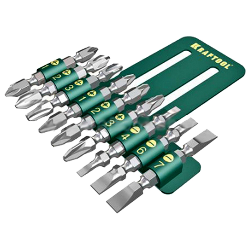 Набор двухсторонних бит Kraftool KraftMax, 9 предметов