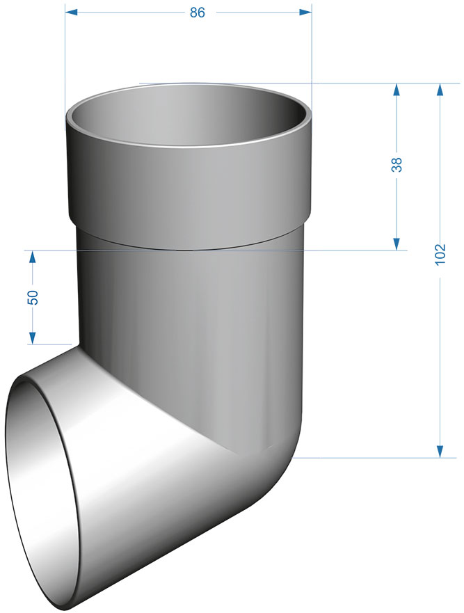 Наконечник трубы водосточной Дёке Premium, пломбир