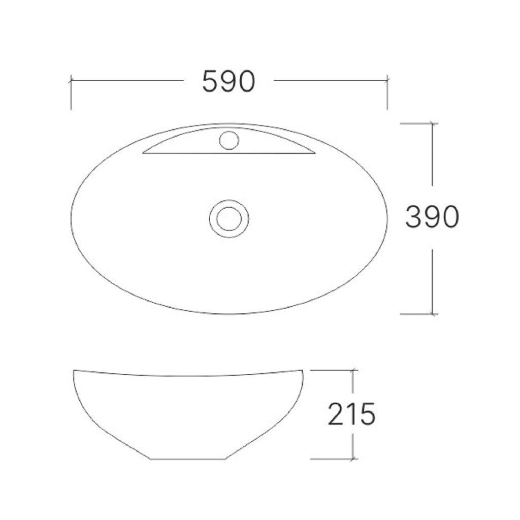 Умывальник накладной Eva Gold 5229, овальный, белый