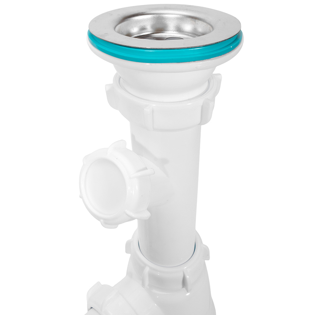 Сифон для мойки Aquant, с выходом под стиральную машину, D40-40/50мм, L700мм
